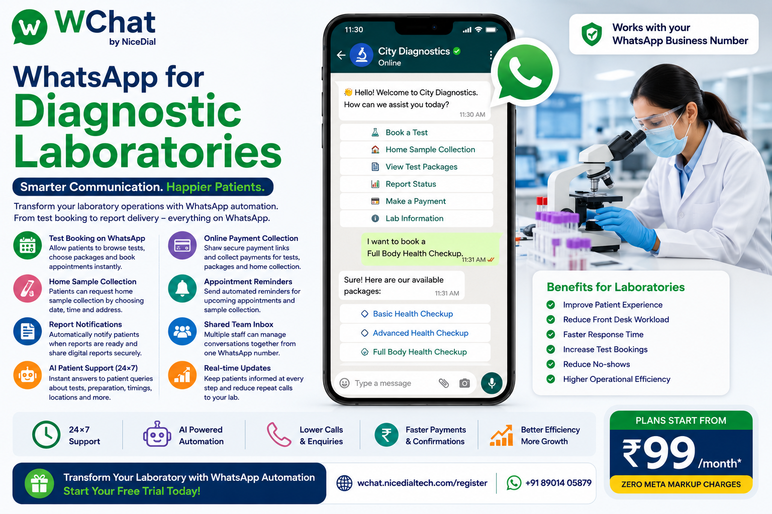 whatsapp for lab
