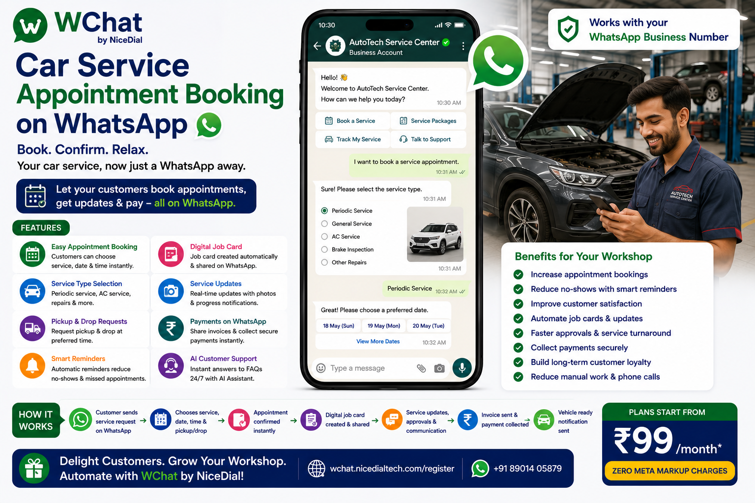 Car Service Appointment Booking on Whatsapp