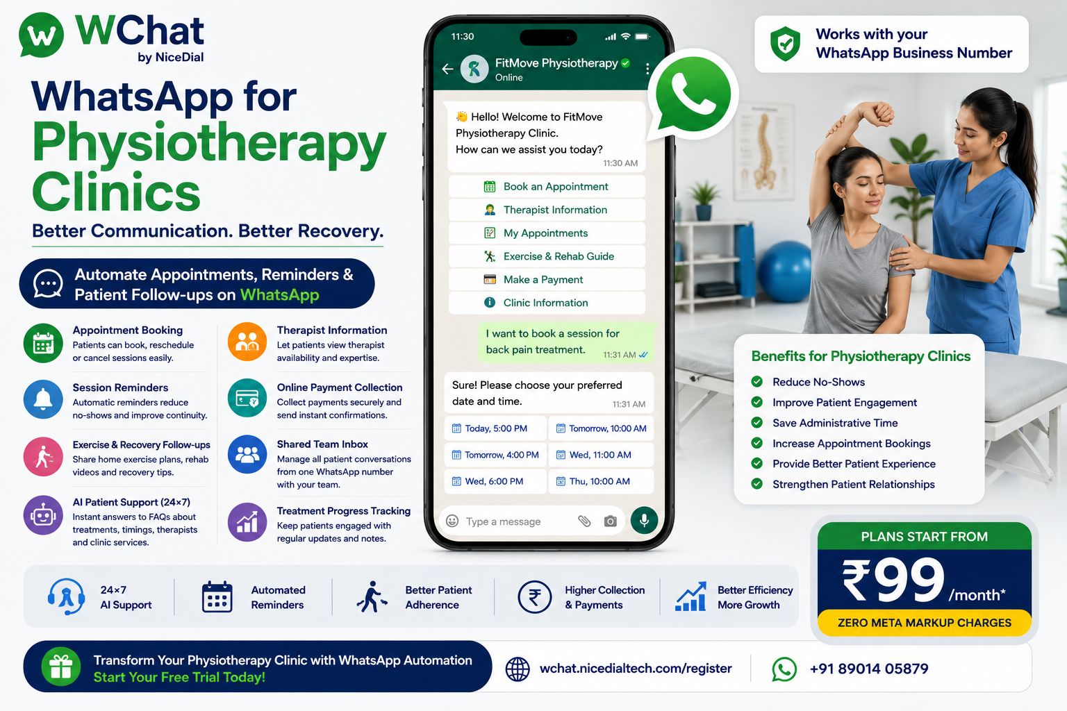 WhatsApp for Physiotherapy Clinics