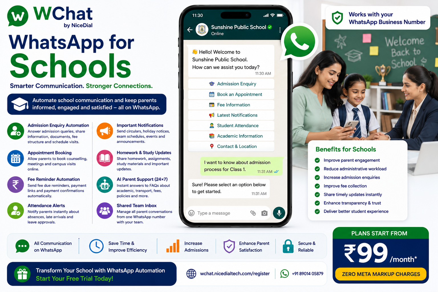 whatsapp for school