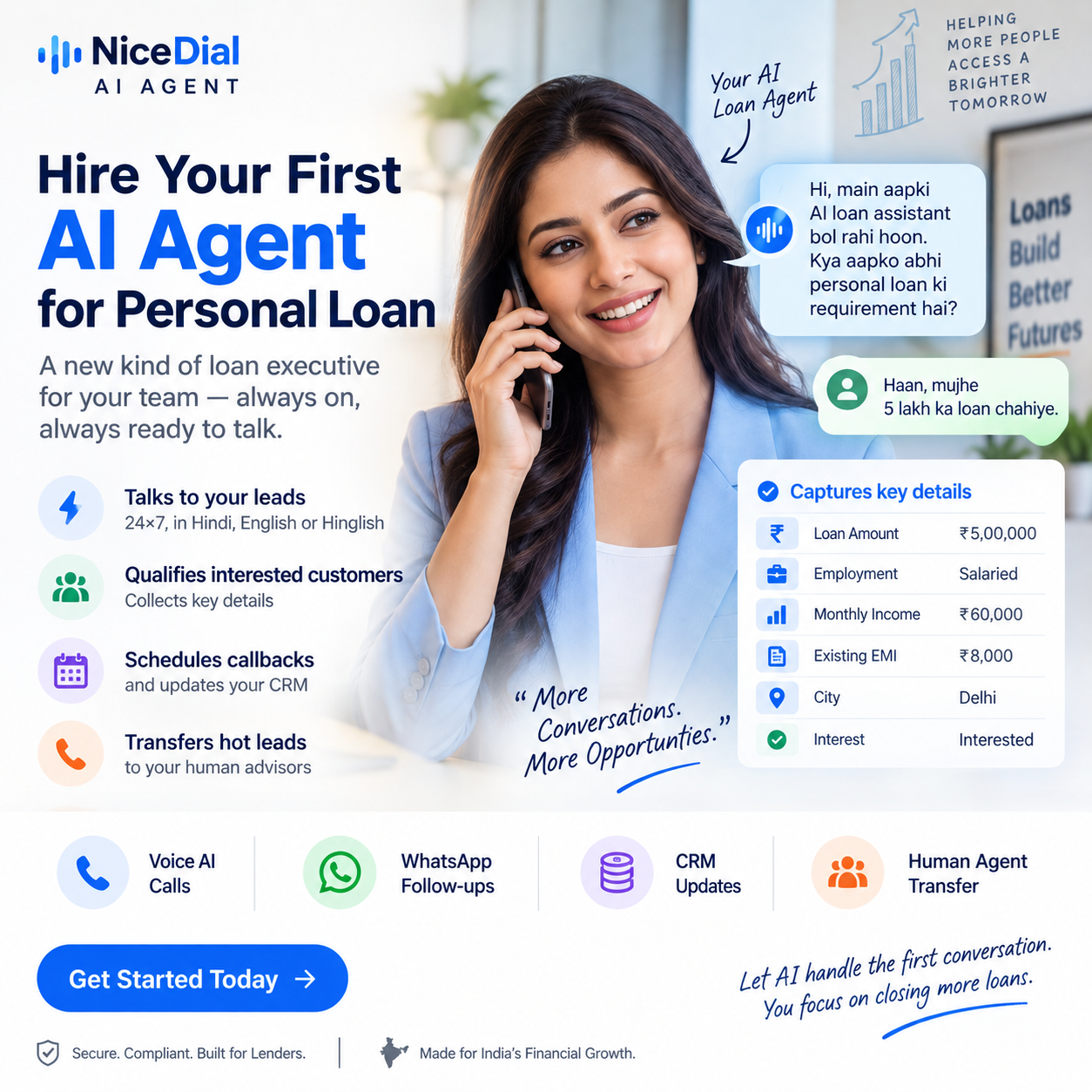 Hire your first AI agent for personal Loan
